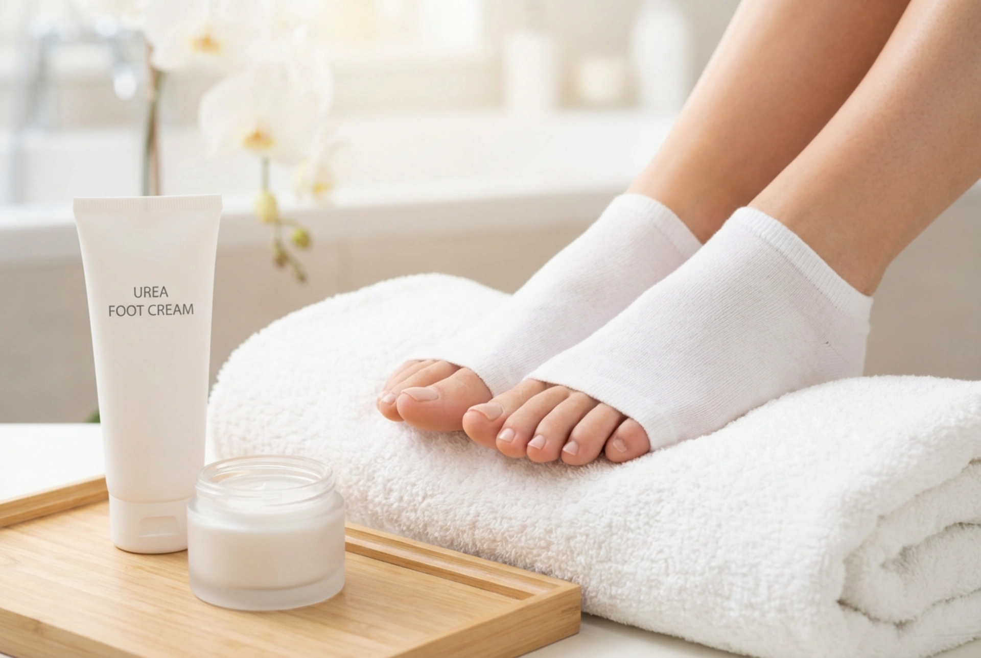 Maschere per i piedi: tipi, applicazione e combinazione con la crema all'urea