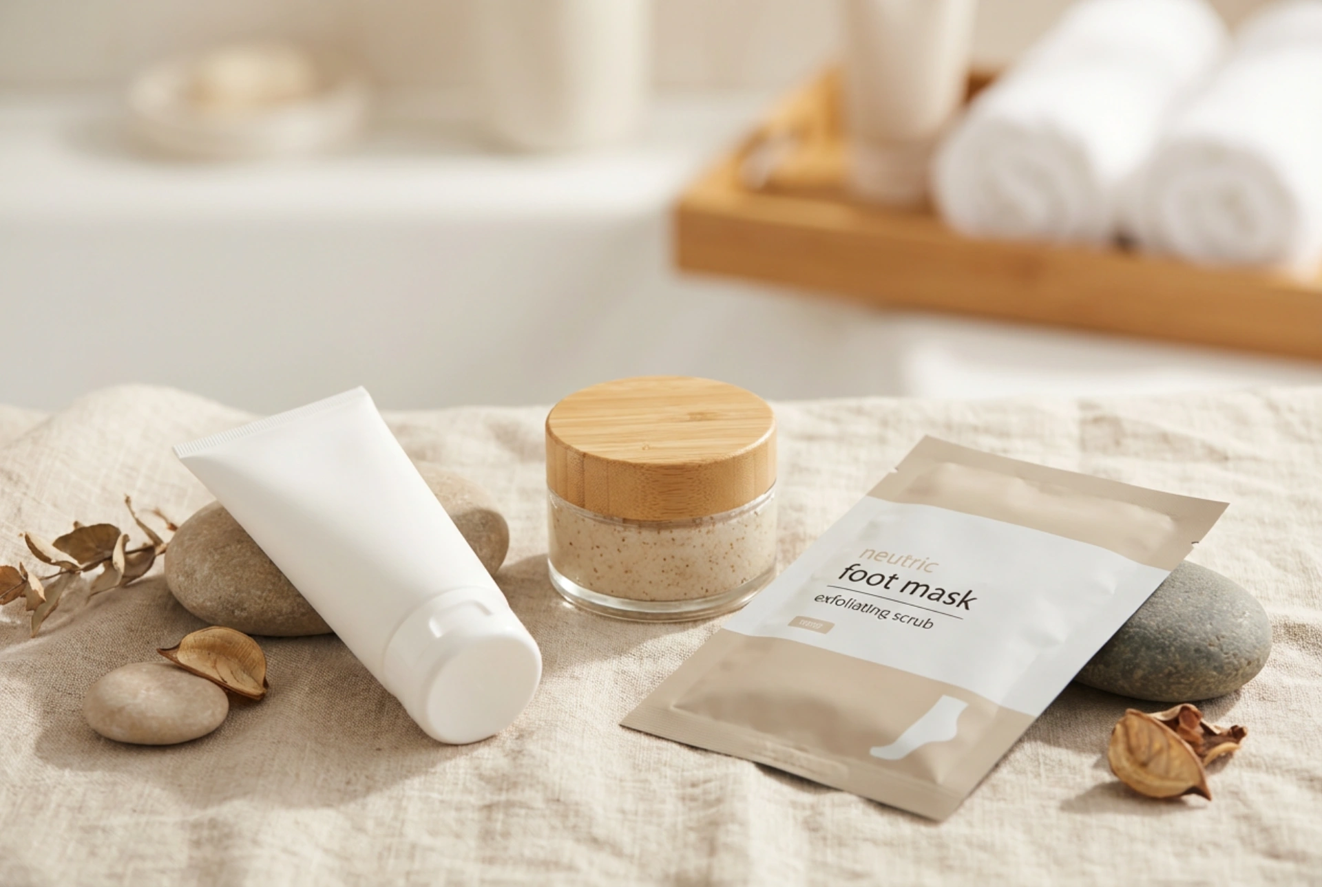 Per i talloni secchi: un piano con maschera, peeling e crema occlusiva