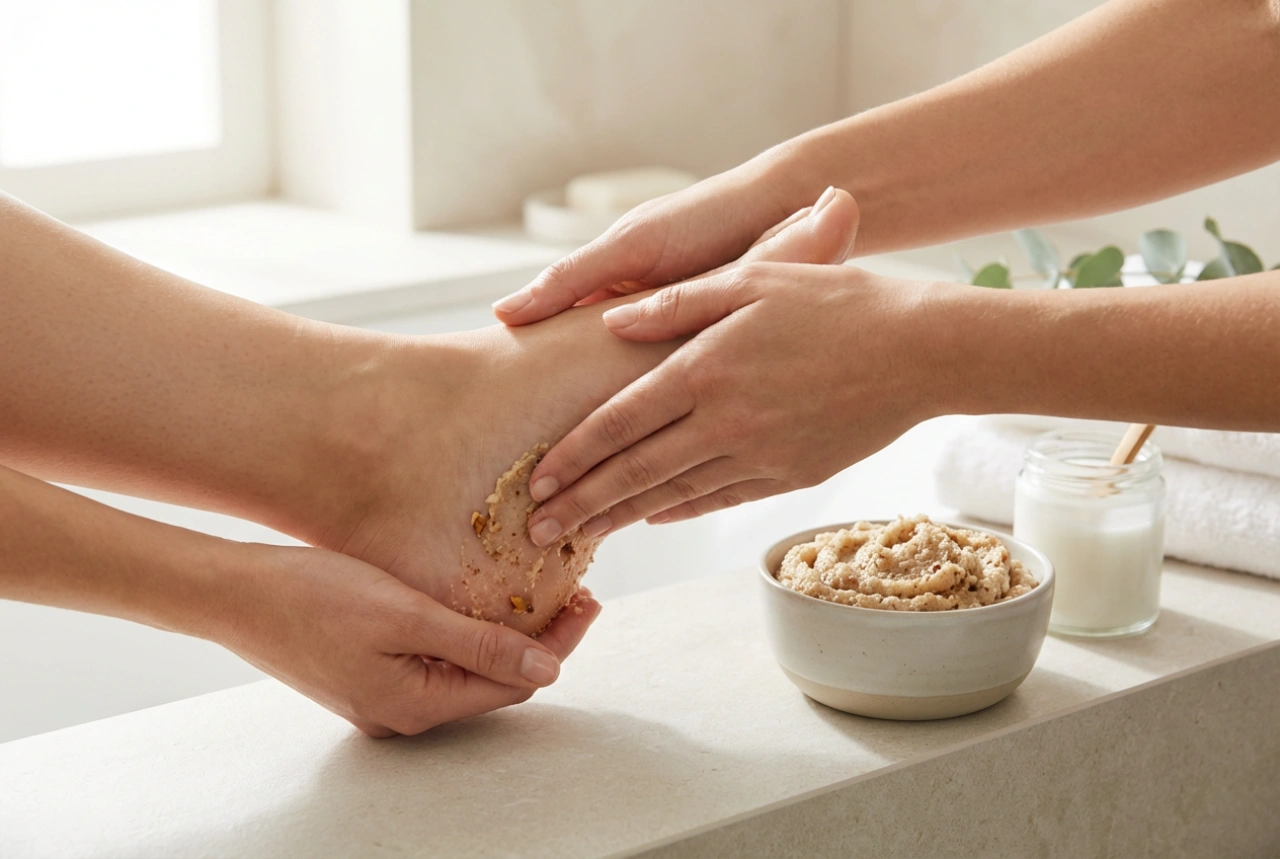 Scrub per i talloni: ingredienti efficaci, come massaggiare e quanto spesso usarlo