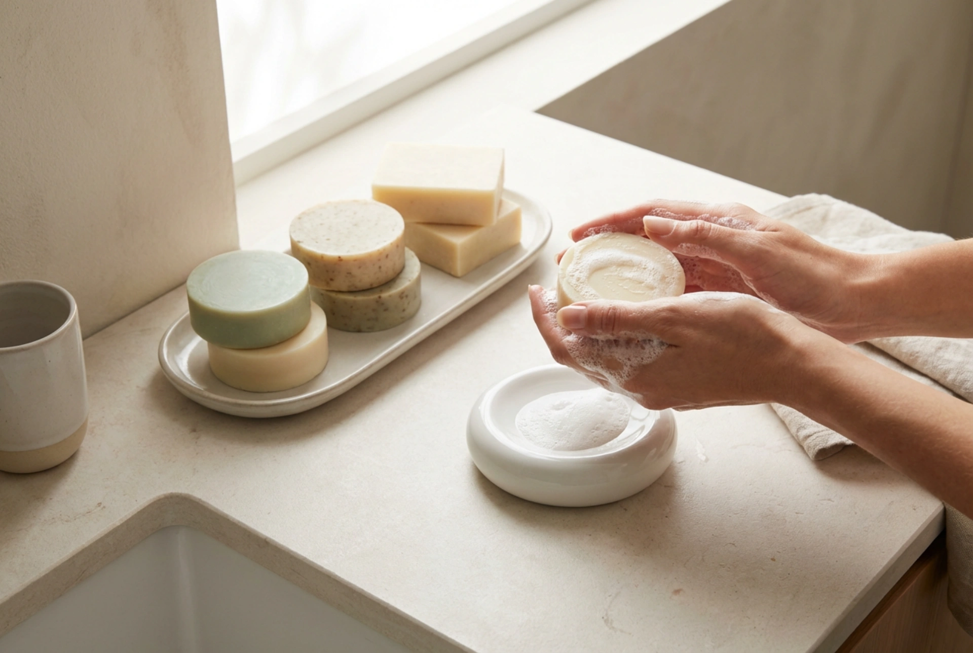Sapone in panetto: scelta, schiumatura e conservazione senza sprechi