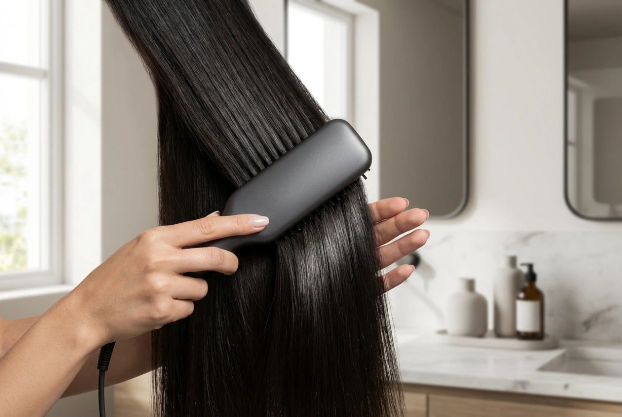 Spazzola asciugacapelli e piastra: capelli lisci durante l'asciugatura, impostazioni e tecnica