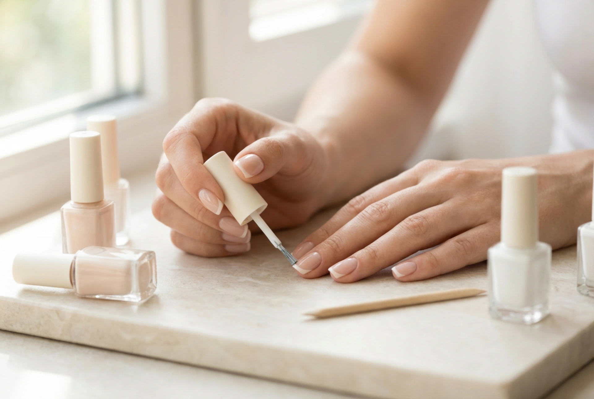 Kit per french manicure: preparazione delle unghie e applicazione precisa