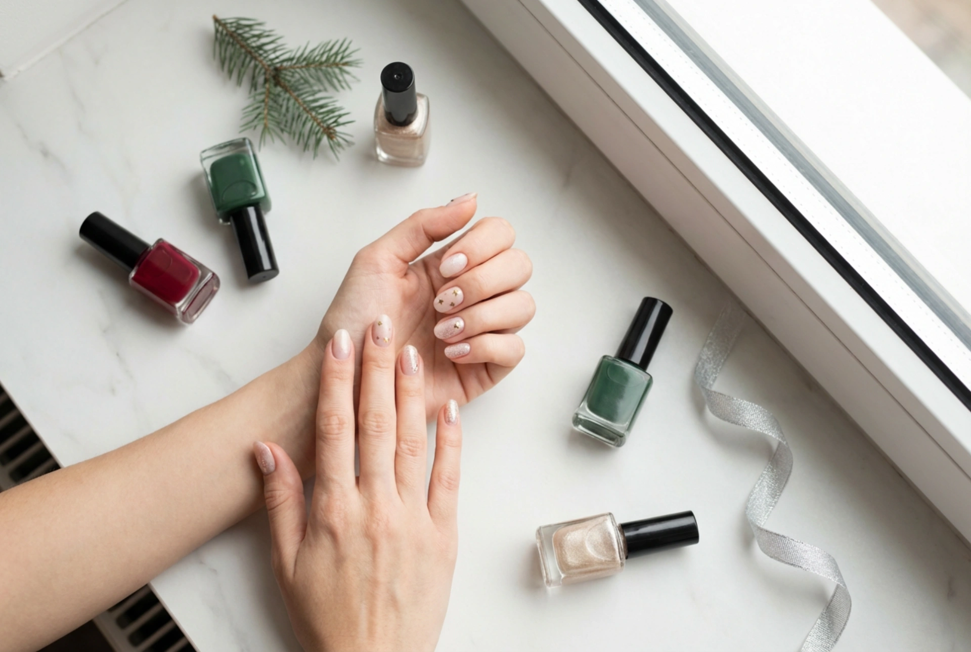 Smalto semipermanente per le feste: preparazione, colori e decorazioni delicate