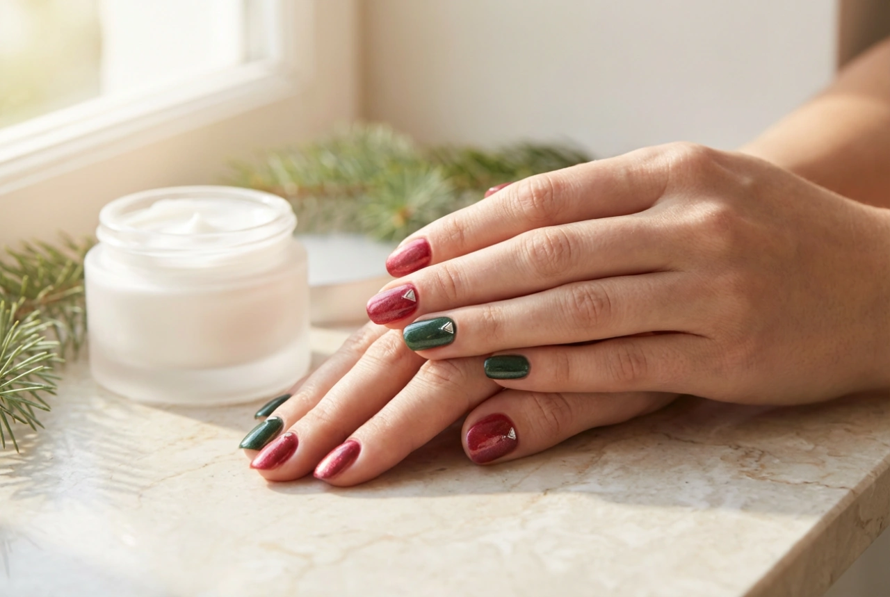 Manicure Ibrida Natalizia: Colori, Decorazioni Semplici e Applicazione Duratura