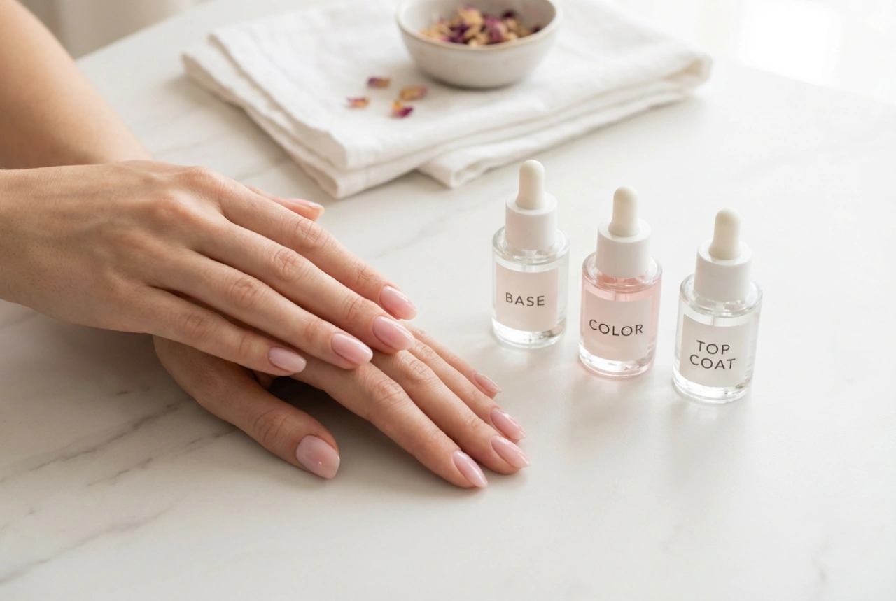 Manicure semipermanente classica: base, colore, top coat e gli errori più comuni