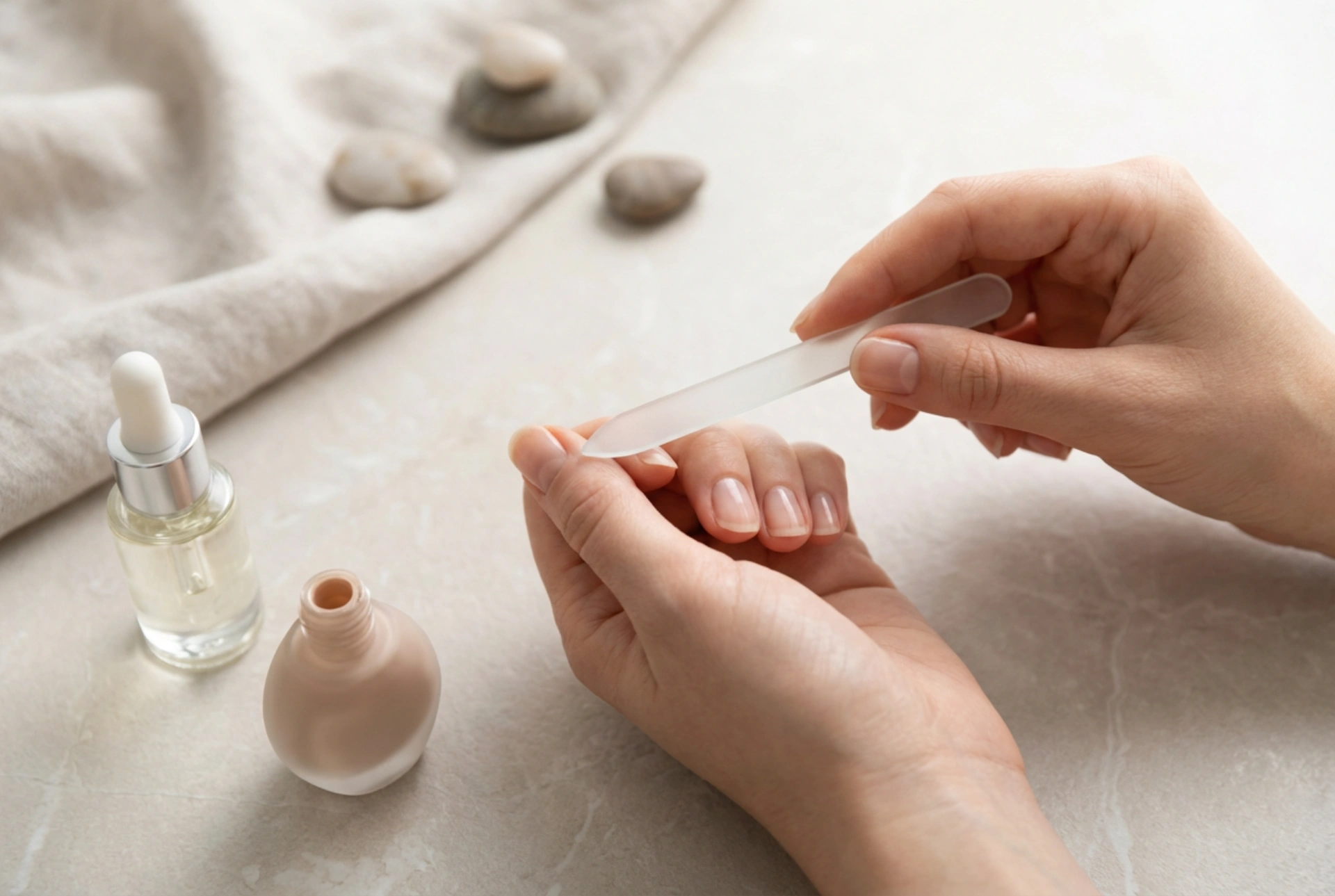 Manicure classica a casa: cura delle cuticole, limatura e applicazione dello smalto