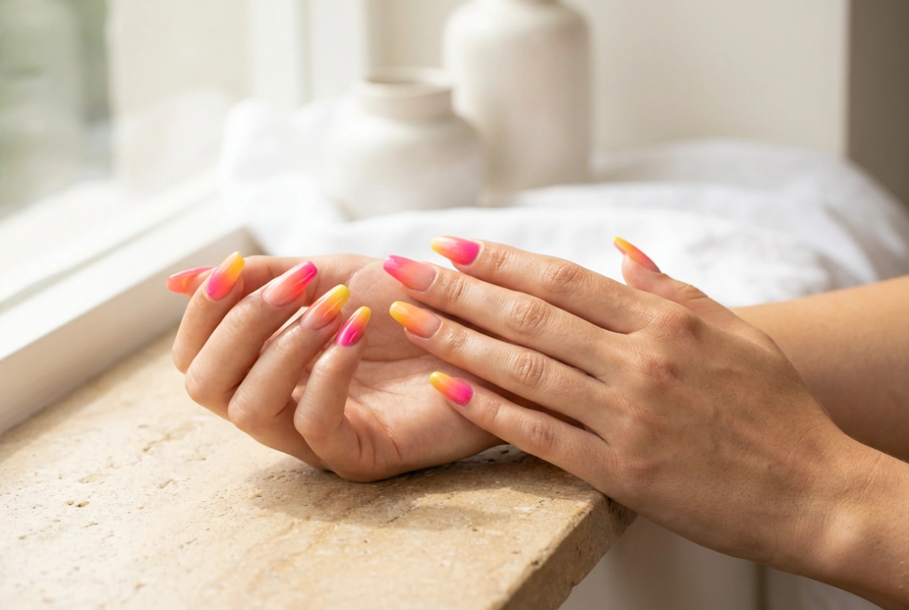 Smalti ibridi colorati per l'estate: tonalità neon, ombre e protezione del colore