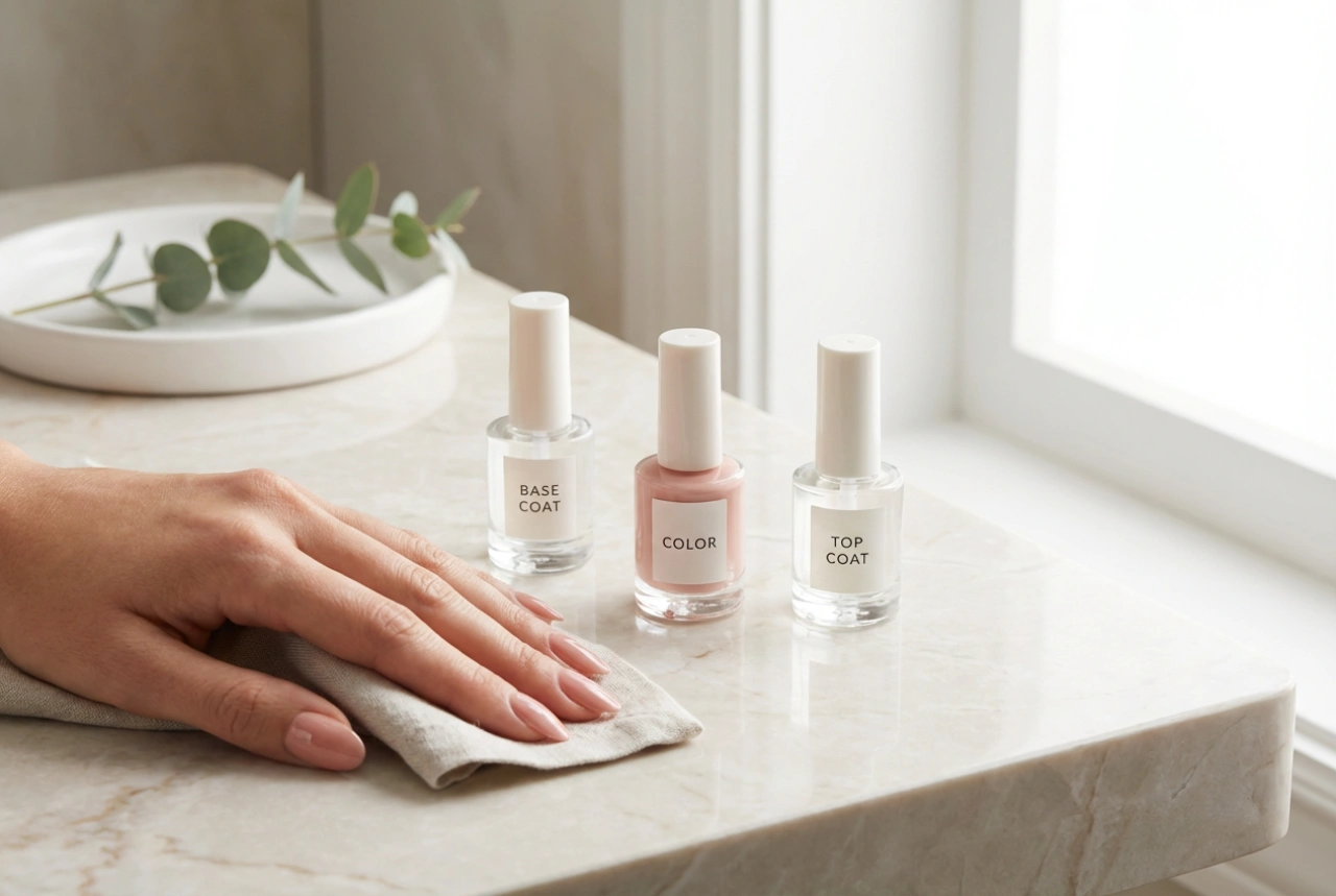Manicure Semipermanente Passo Dopo Passo: Preparazione dell'Unghia, Base, Colore, Top Coat