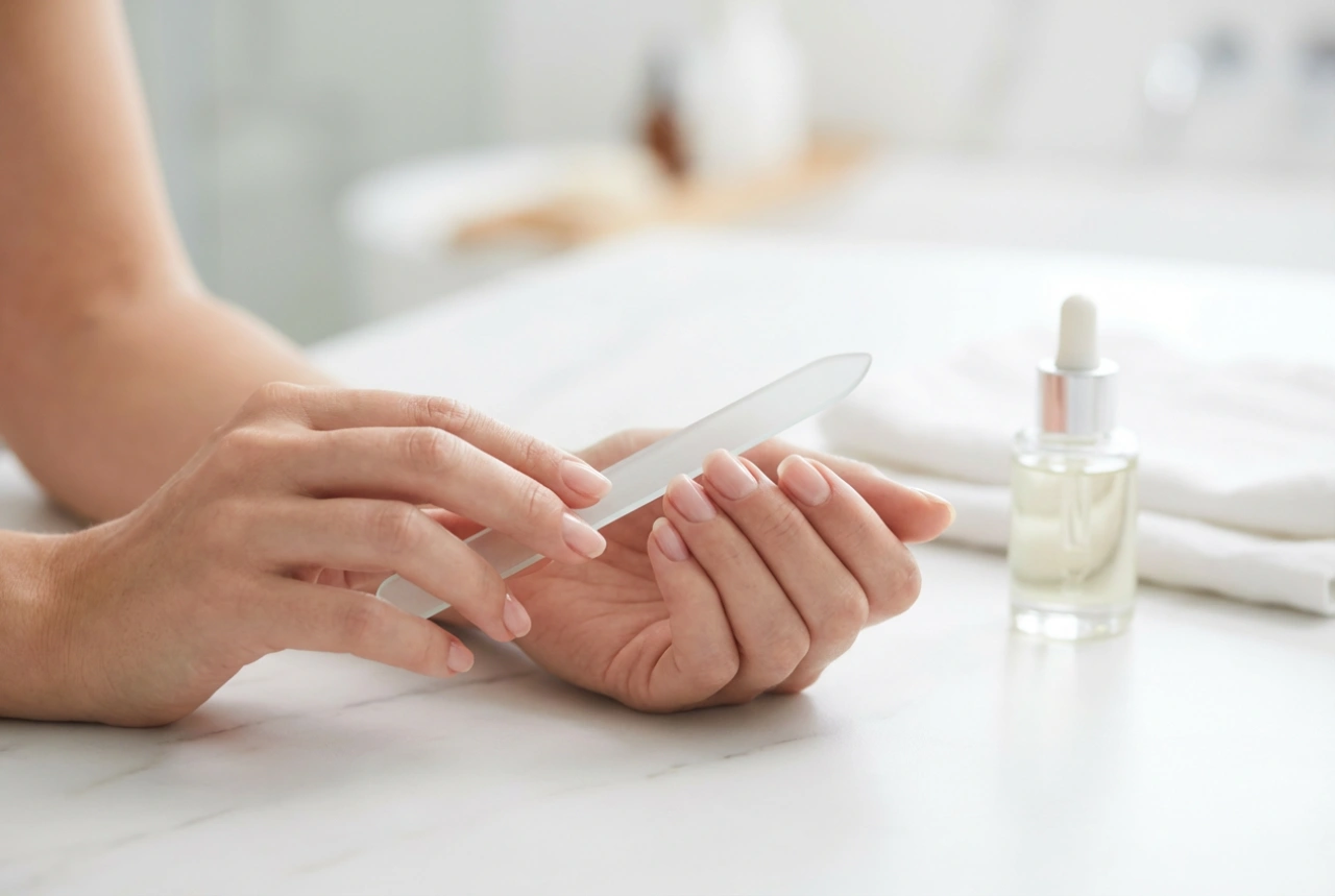 La lima di vetro nella manicure: tecnica di limatura e cura delle unghie