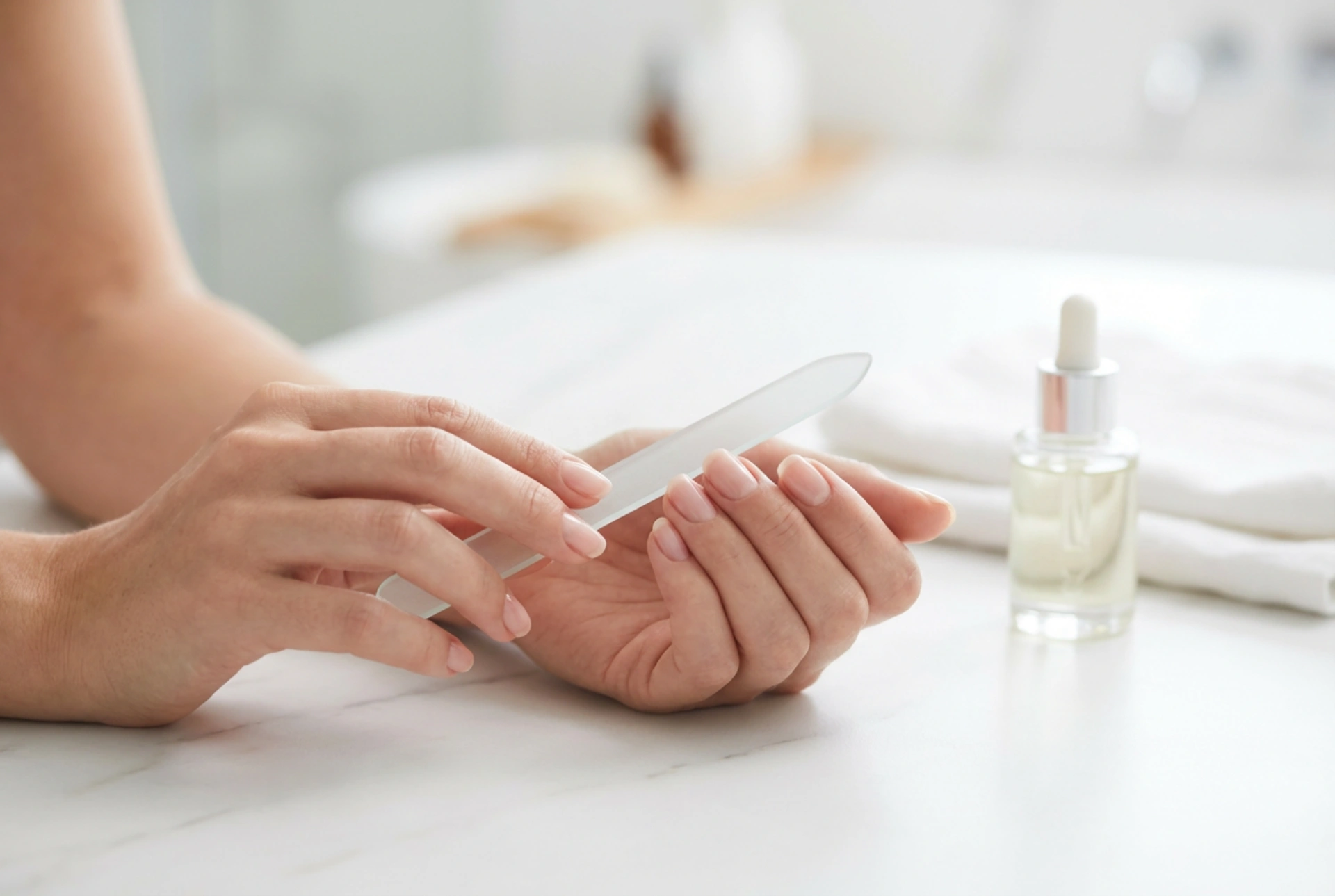 La lima di vetro nella manicure: tecnica di limatura e cura delle unghie