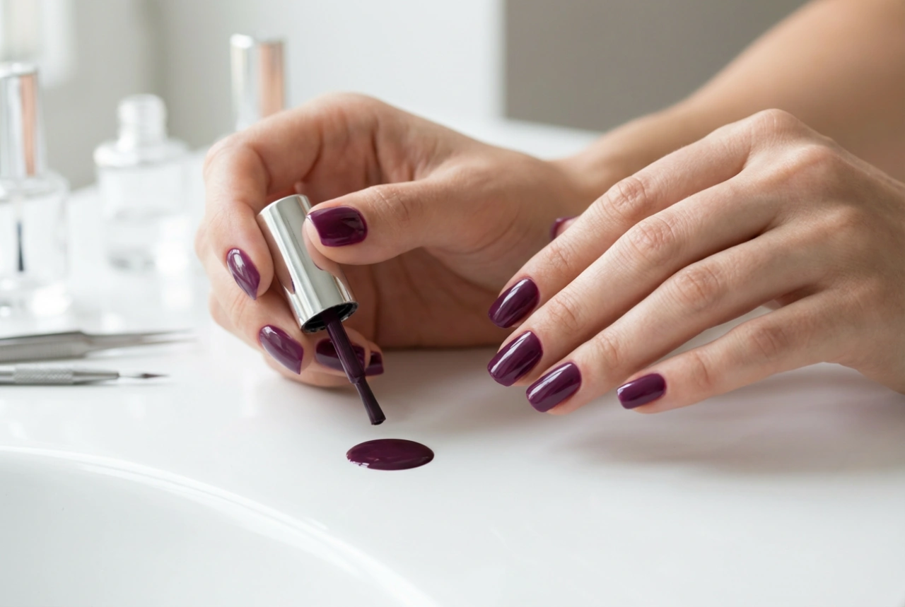 Unghie gel color prugna: preparazione, applicazione e decorazione