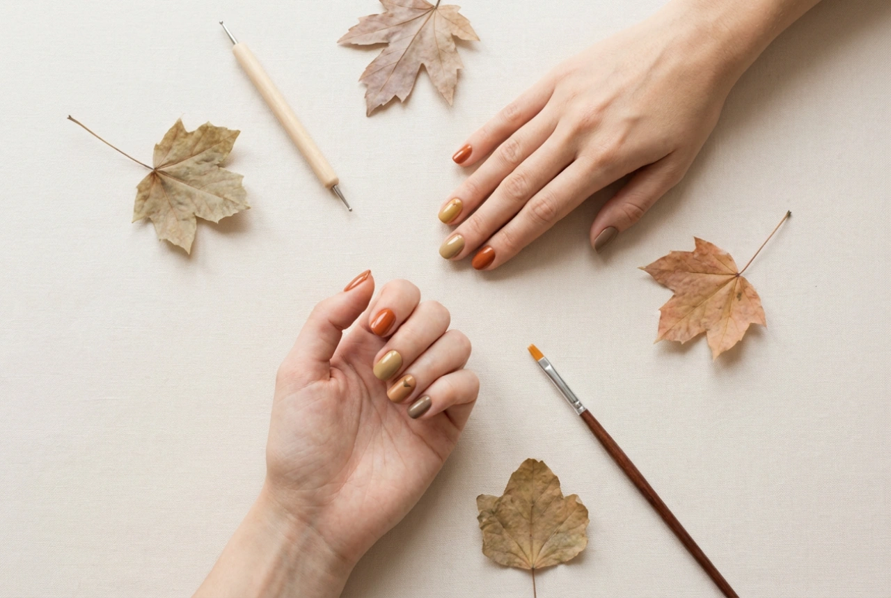 Nail art autunnale: decorazioni semplici e strumenti per principianti
