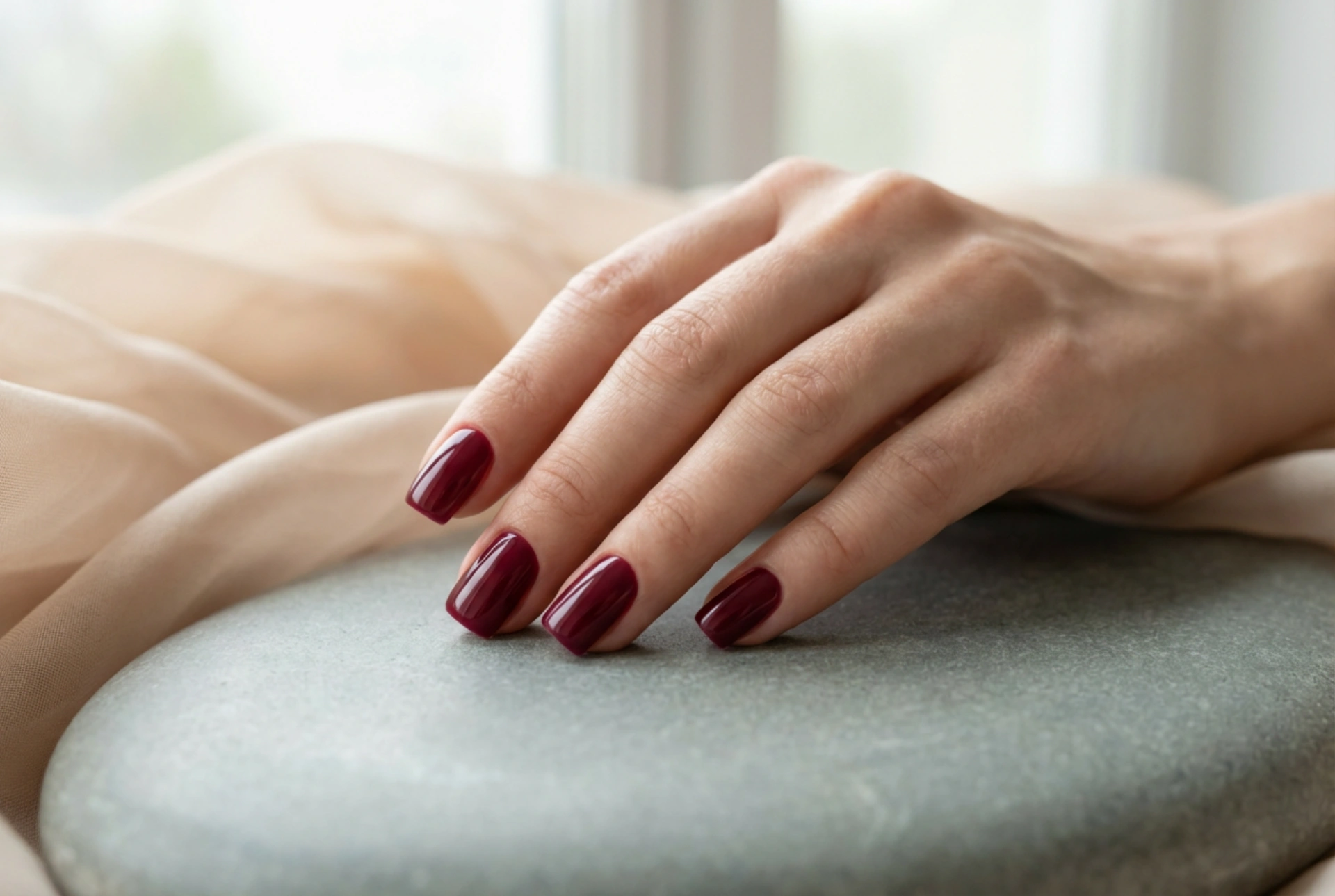 Unghie Quadrate Bordeaux: Come Modellarle, Dipingere e Applicare il Top Coat