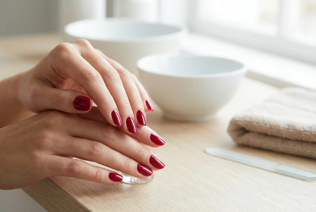 Unghie gel rosse passo dopo passo: ricostruzione, colore e lucidatura