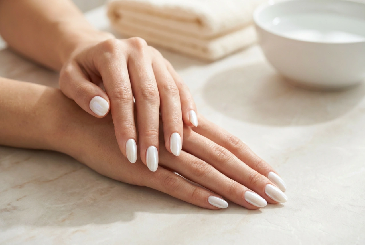 Unghie bianco perla: come ottenere l'effetto conchiglia e specchio