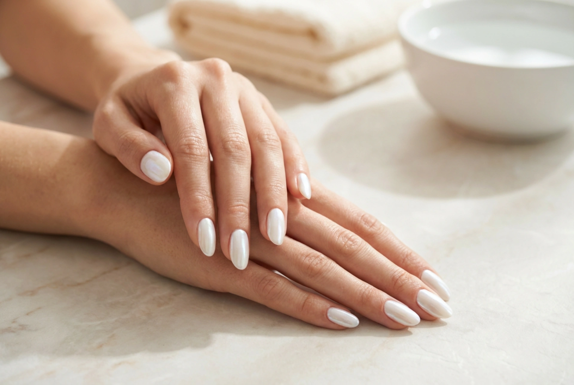 Unghie bianco perla: come ottenere l'effetto conchiglia e specchio