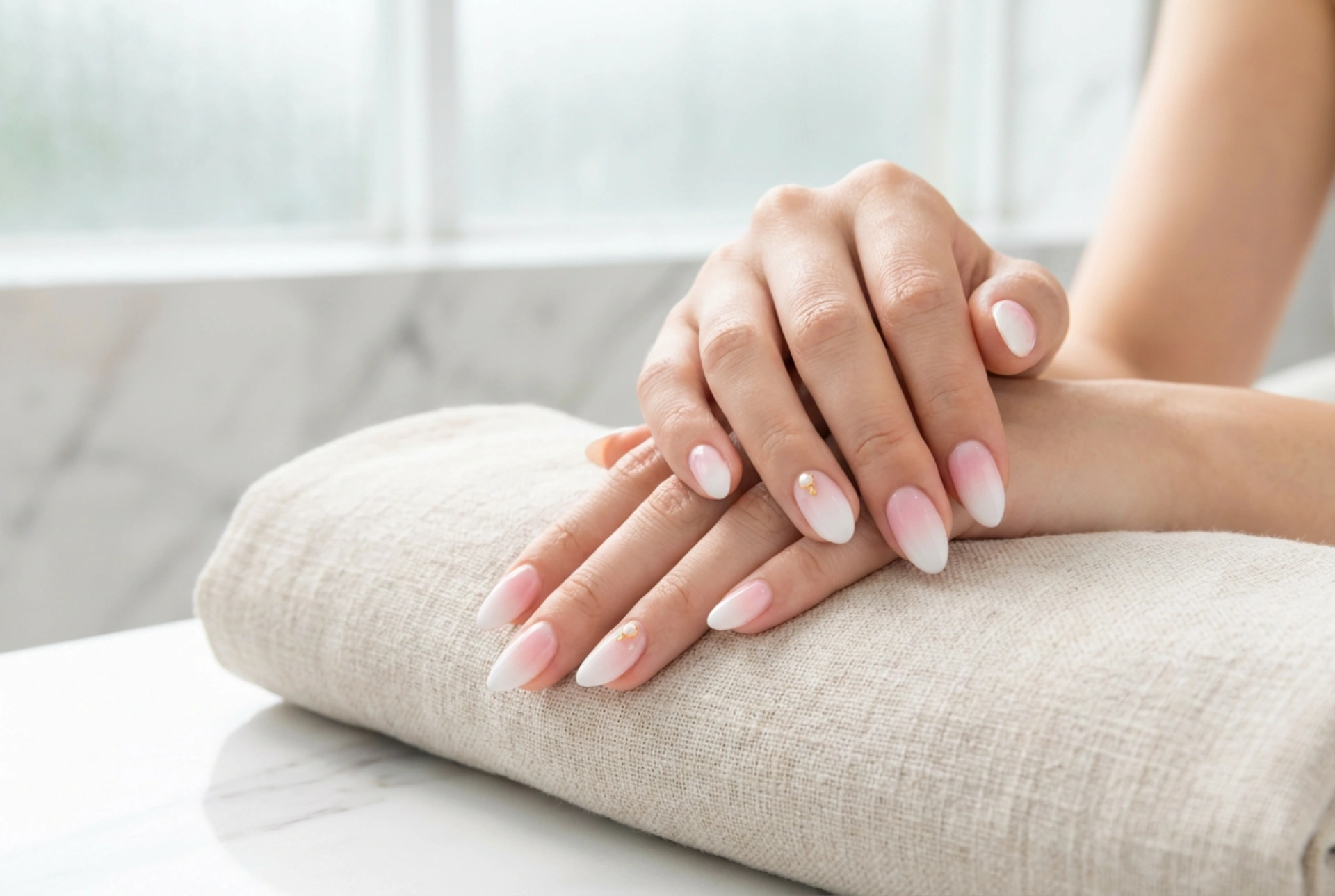 Unghie bianche e rosa: combinazioni delicate, ombre e decorazioni