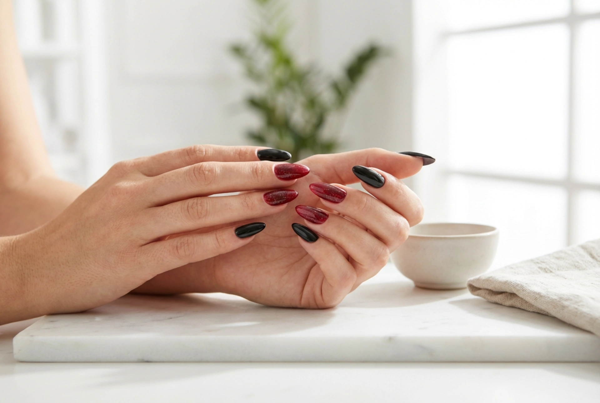 Unghie Nere e Rosse: Tecniche Semplici per Combinarle e Decorarle