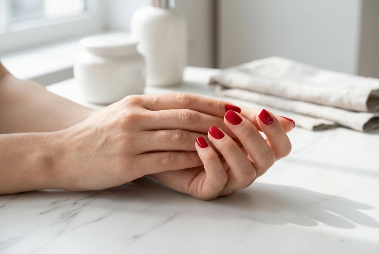 Unghie rosse corte: come snellire e slanciare visivamente le dita