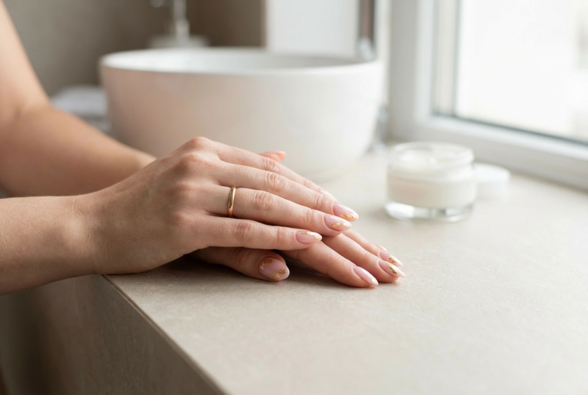 Unghie rosa e oro: accenti eleganti passo dopo passo