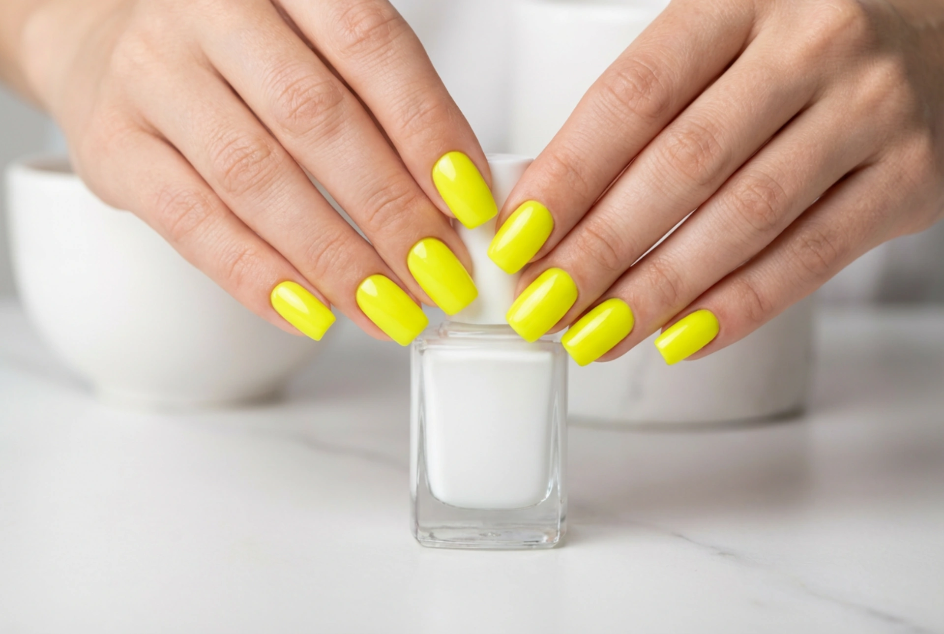 Unghie giallo neon: come applicarle in modo uniforme e senza striature