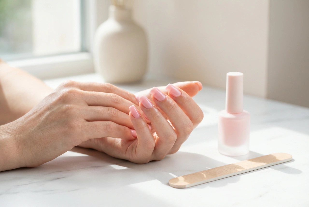 Unghie quadrate rosa: come limare la forma, stendere lo smalto e curare le cuticole