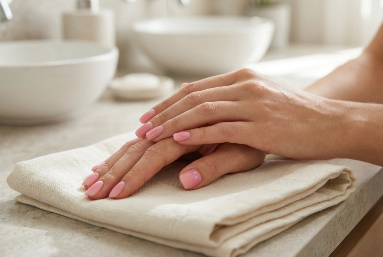 Unghie gel rosa: struttura della lamina, sfumatura del colore e top coat