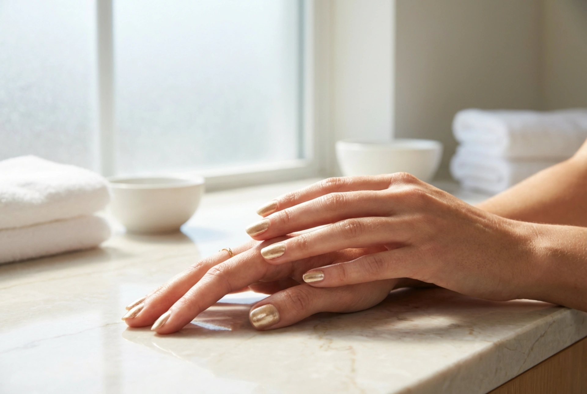 Unghie dorate per il matrimonio passo dopo passo: lucentezza elegante e discreta