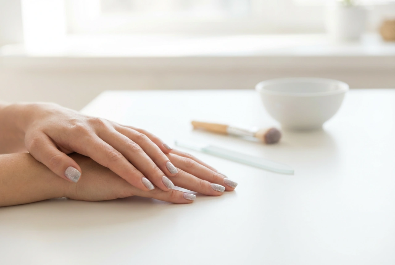 Unghie glitterate senza sporcare: applicazione, sfumatura e rimozione
