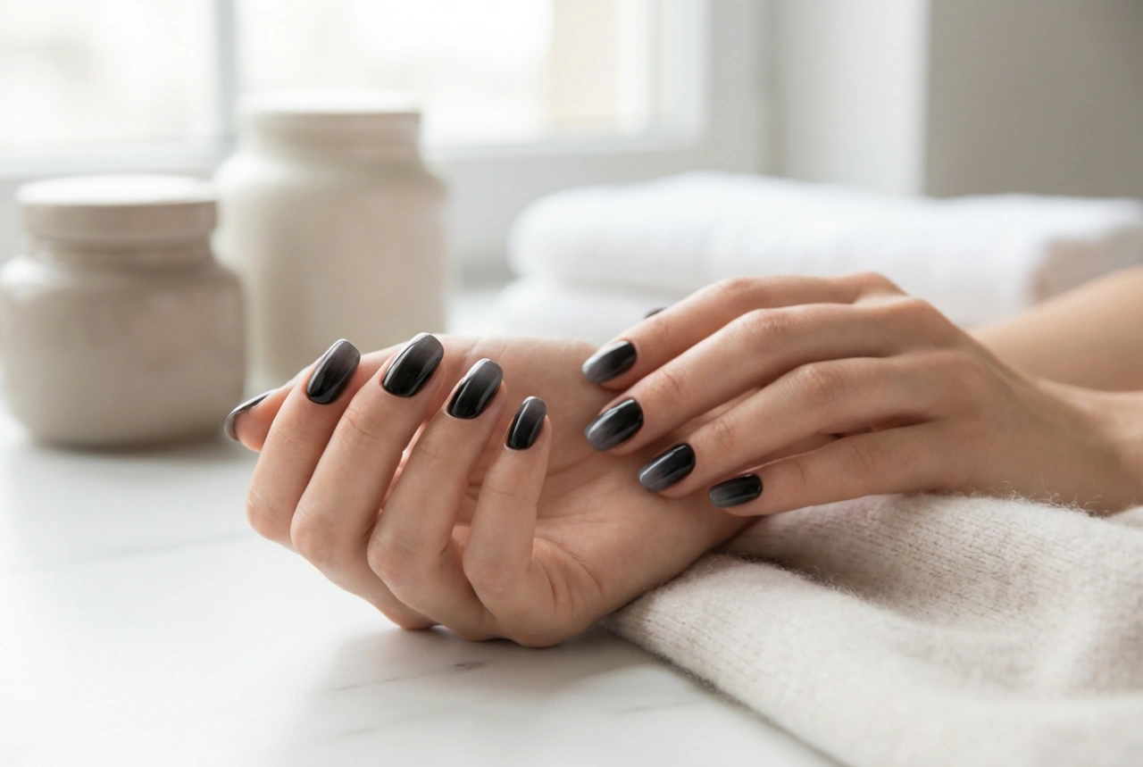 Unghie ombre nere: sfumature delicate, effetto fumo ed errori da evitare