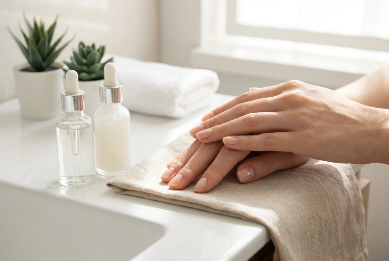 Unghie dall'effetto naturale: base, livellamento e finish luminoso