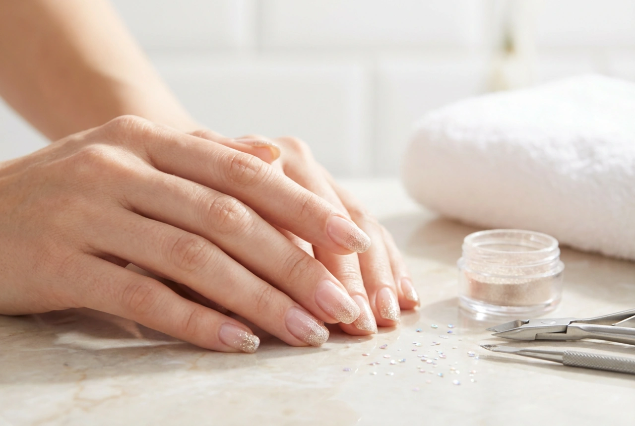 Unghie glitter sfumate: la transizione brillante passo dopo passo