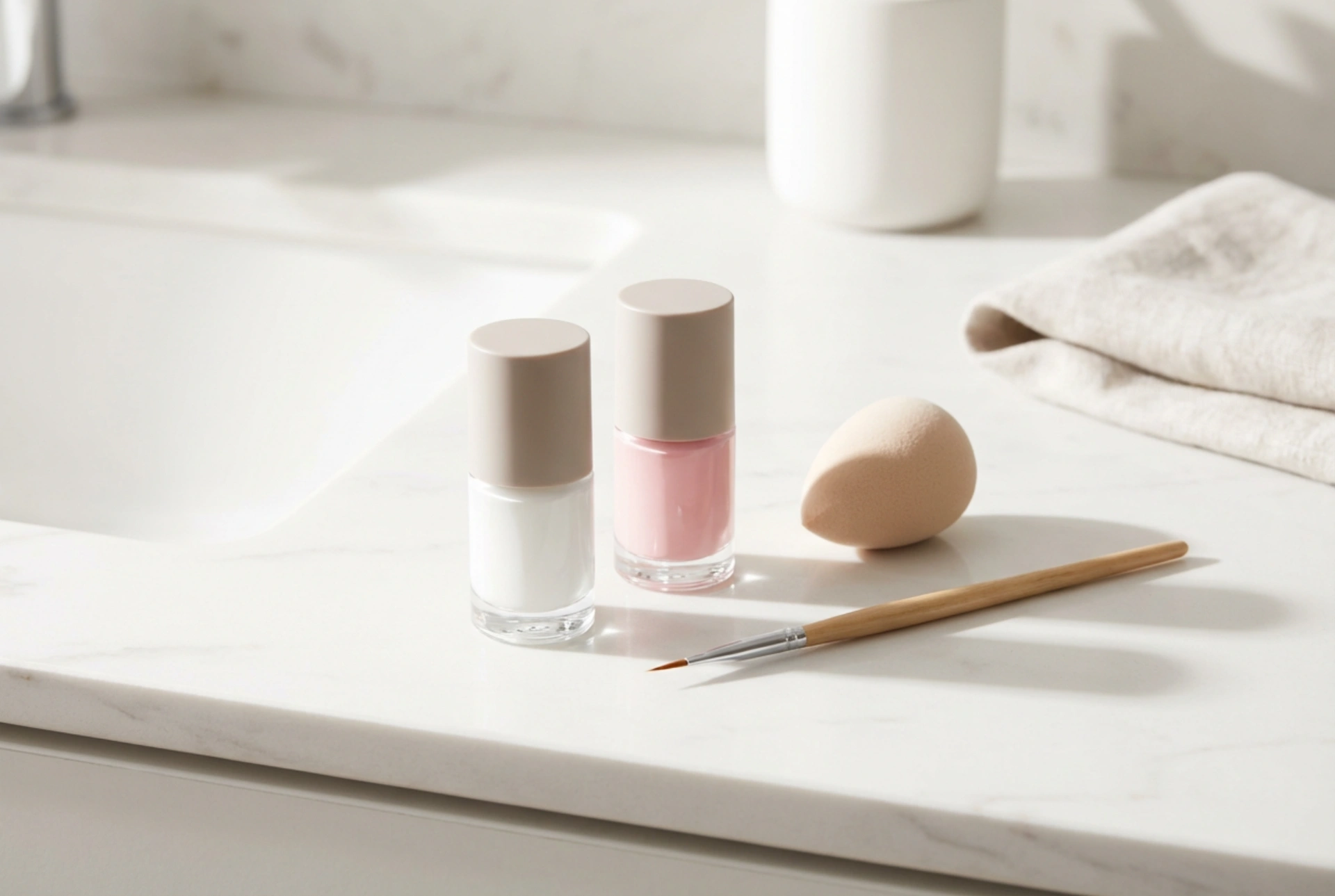 Unghie ombre bianco e rosa passo dopo passo: i segreti di spugnetta e pennello