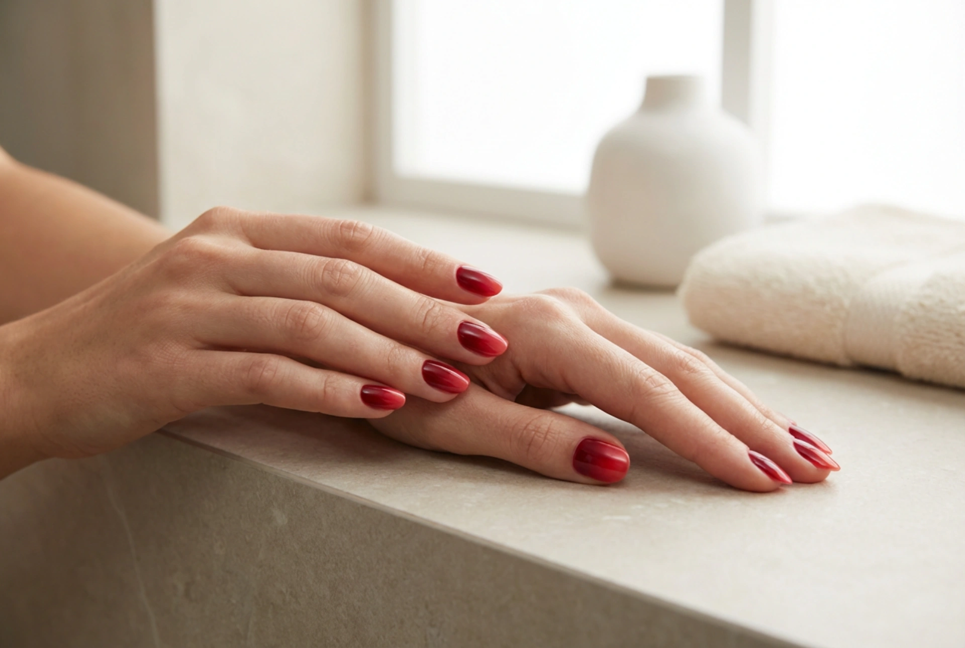 Come realizzare unghie sfumate rosse: dalla base al top coat
