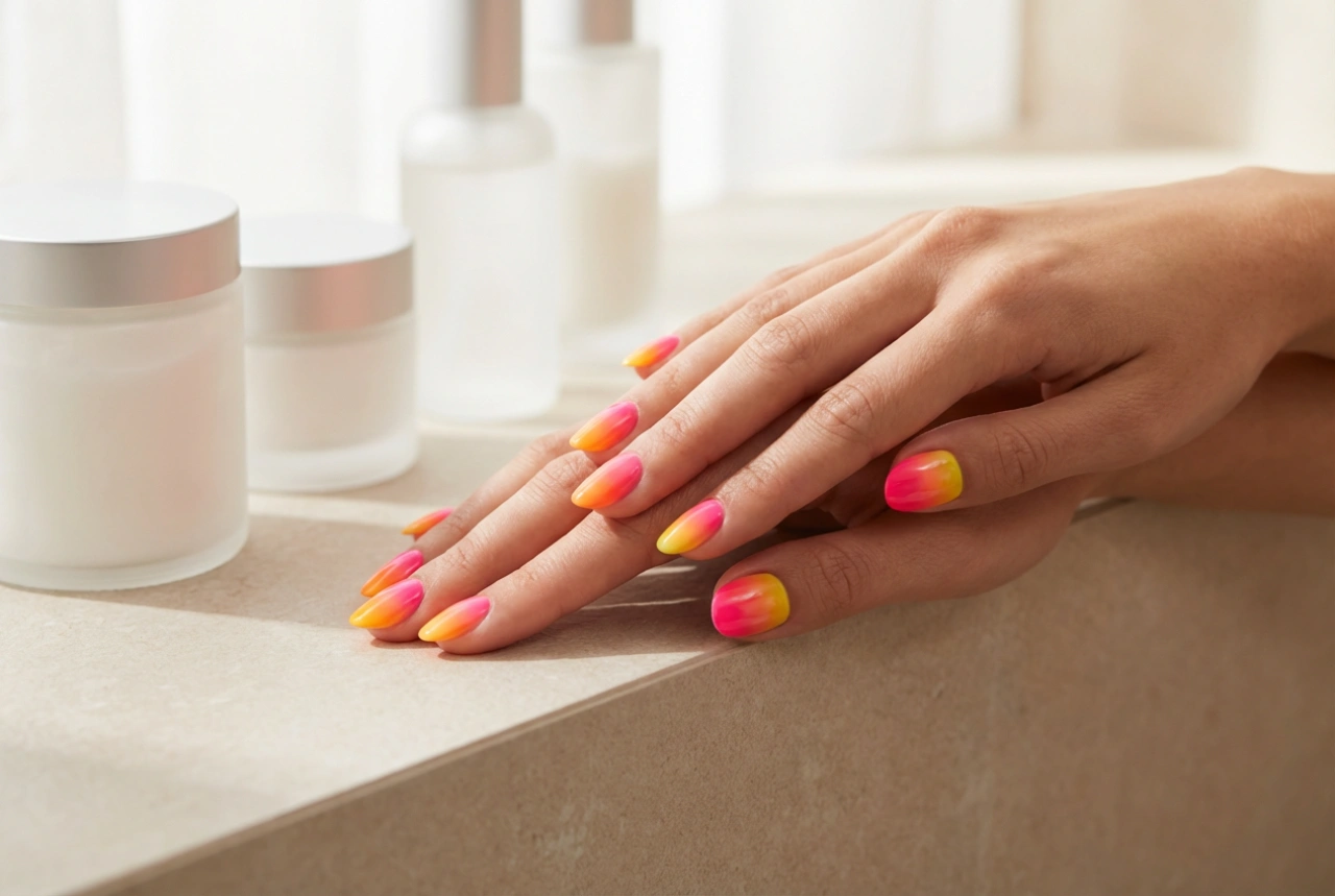Unghie Ombré Neon: Guida Passo a Passo con la Spugnetta