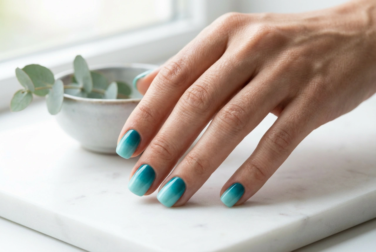 Ombre unghie turchese: come sfumare e quale finish scegliere