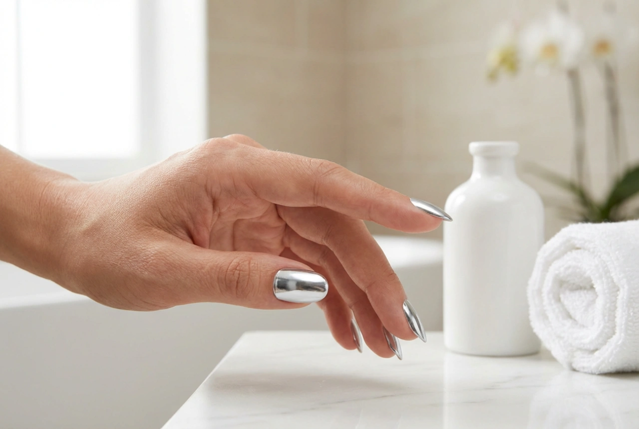 Unghie con polvere effetto specchio a casa: come ottenere un finish impeccabile ed evitare striature