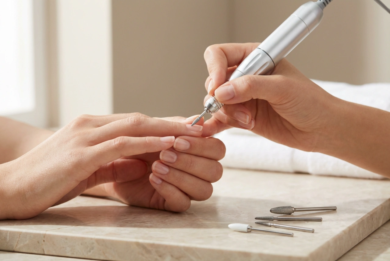 Trattamento delle cuticole con la fresa: punte, giri e lavoro senza irritazioni
