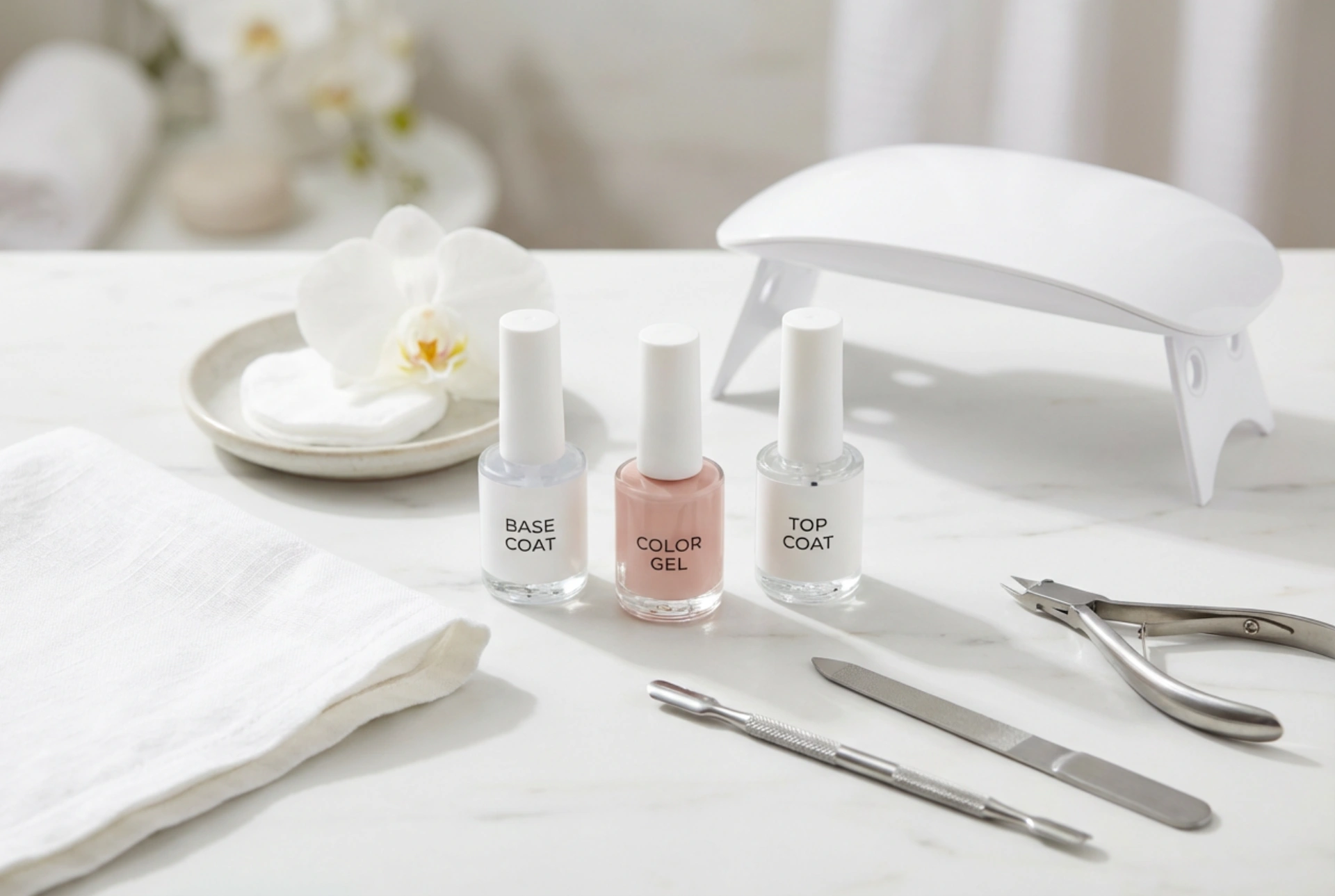 Kit per unghie in gel: componenti, lampade, la prima manicure passo dopo passo