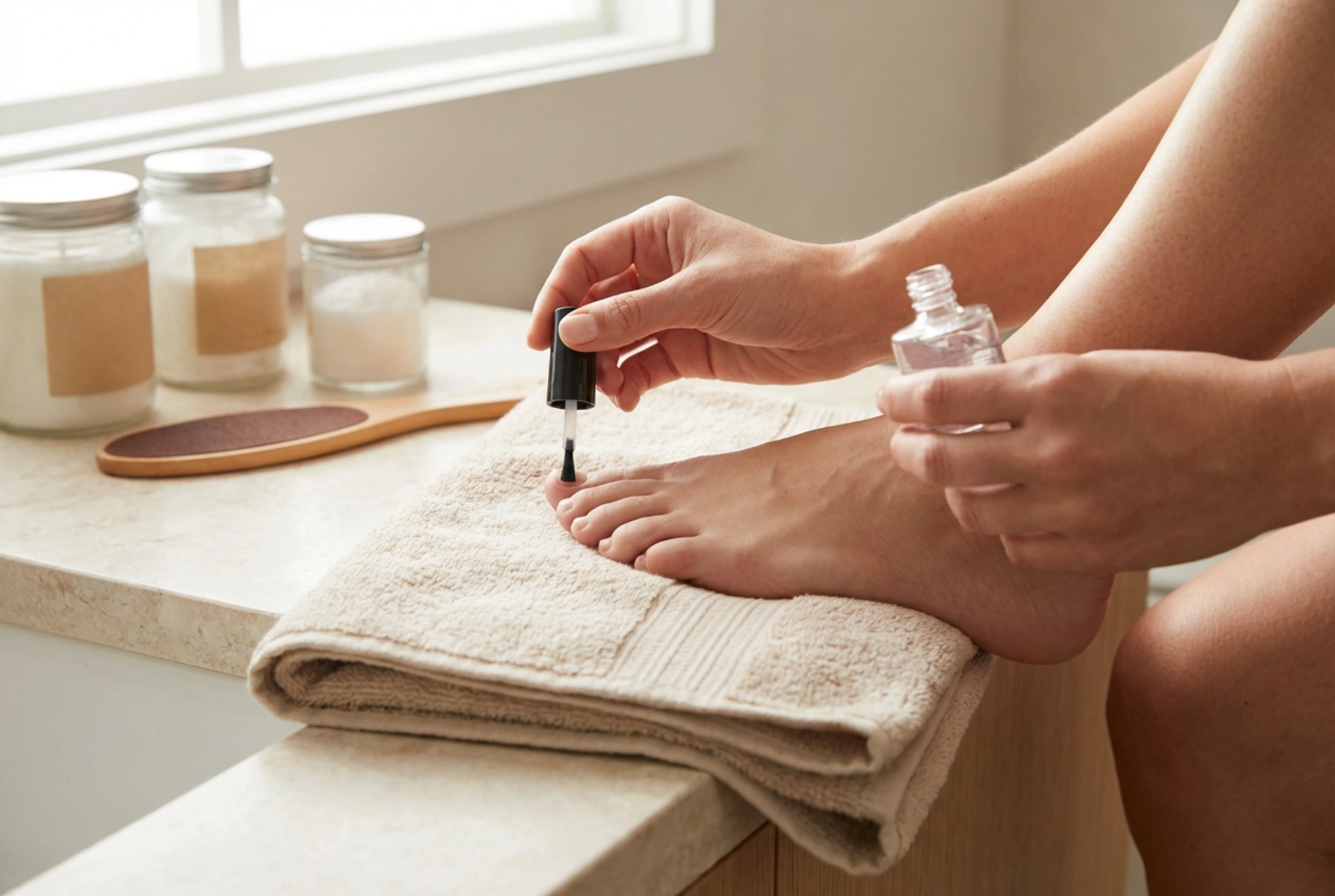 Pedicure semipermanente a casa: preparazione dei piedi, applicazione e fissaggio