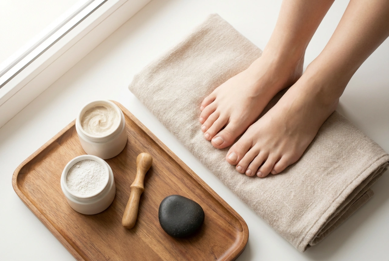 Pedicure giapponese a casa: ordine del trattamento, pasta, polvere e massaggio