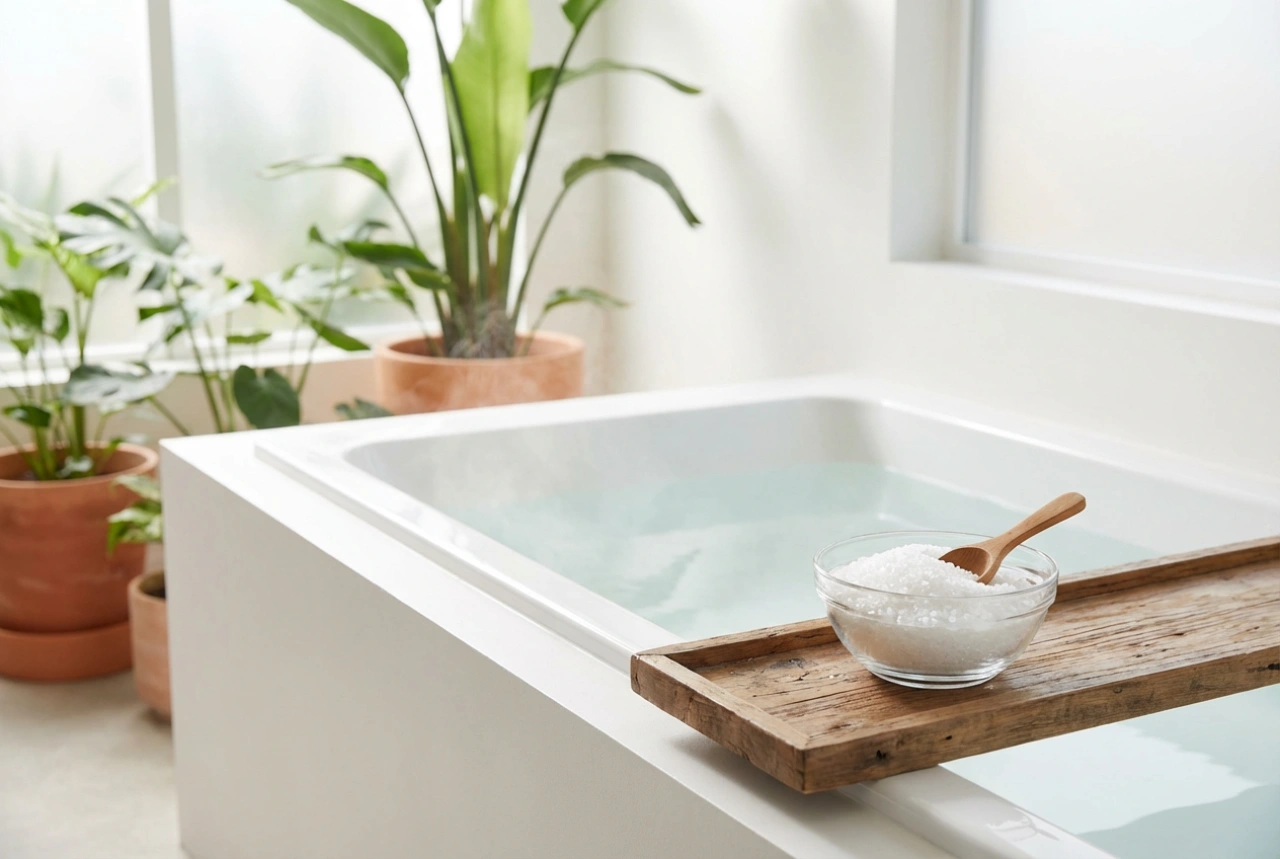 Bagno con sali di Epsom a casa: proporzioni, temperatura e tempo di relax