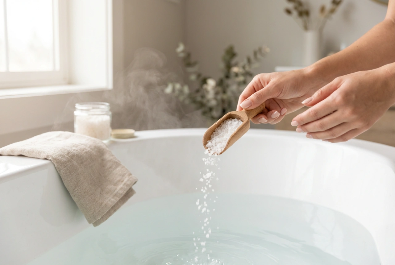 Sale di Epsom nella vasca da bagno: come usarlo nella SPA di casa senza esagerare