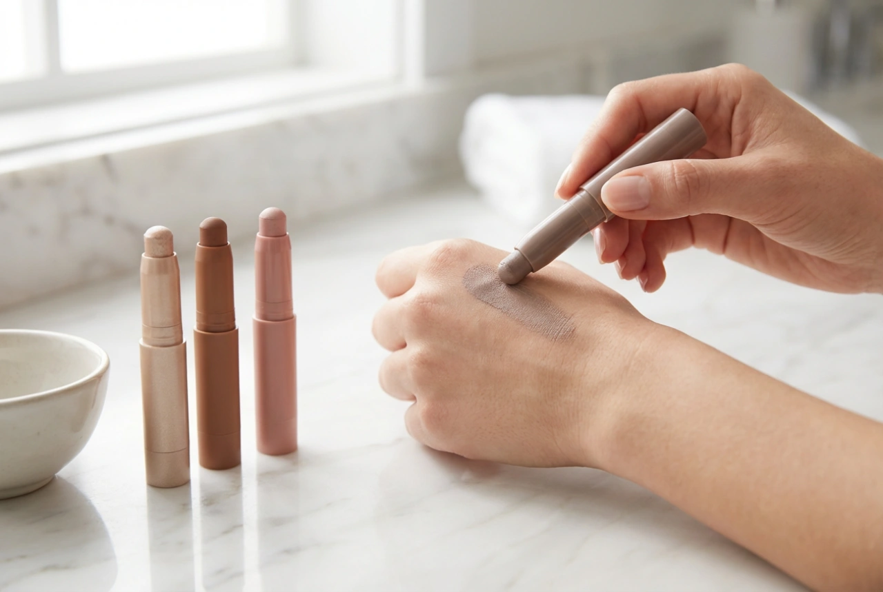 Ombretti in stick per il trucco quotidiano: tecniche di applicazione, stratificazione e sfumature
