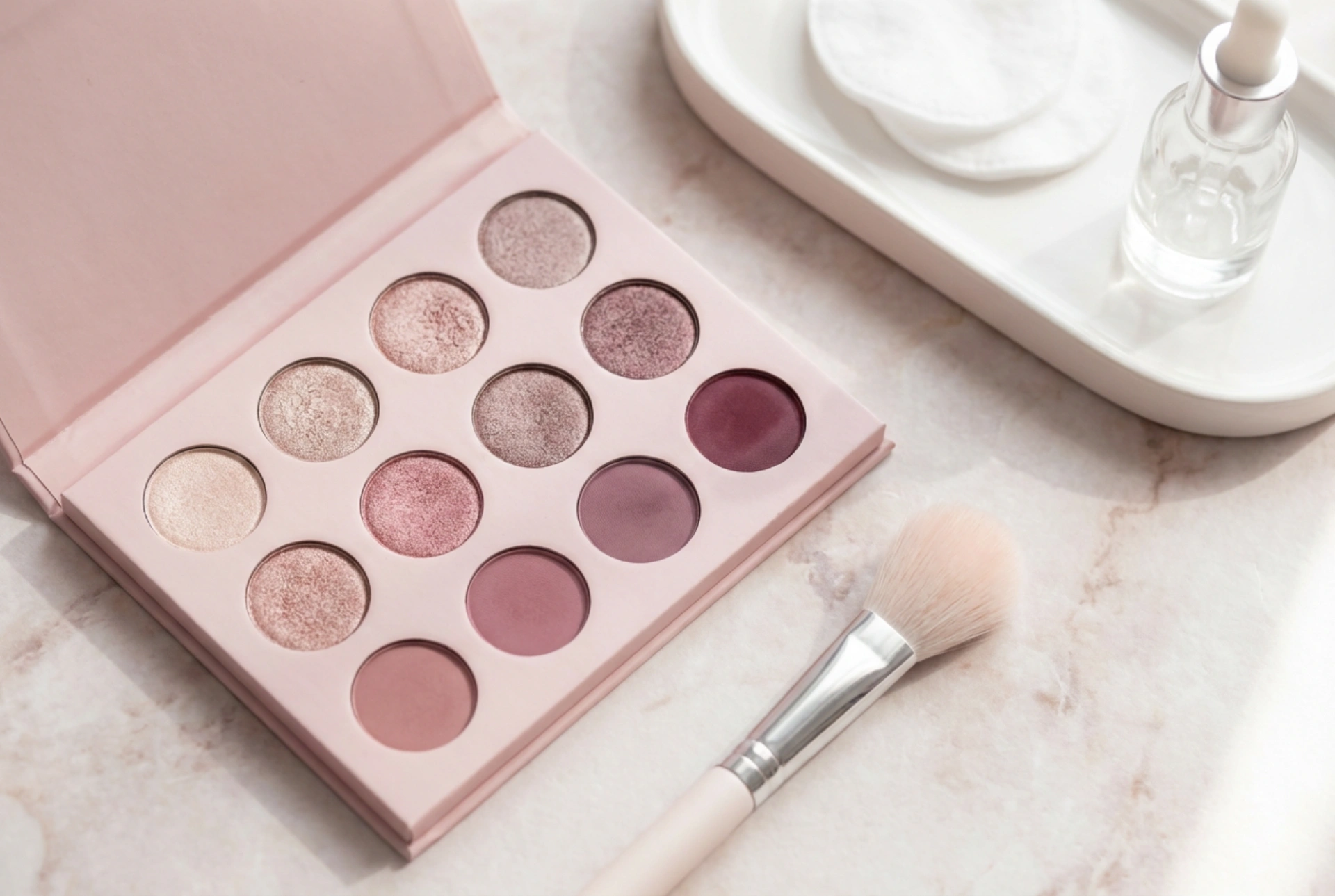 Palette di ombretti rosa: dalla lucentezza delicata allo smoky eye romantico