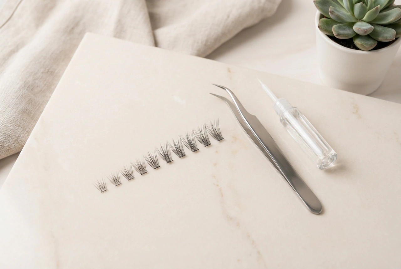 Ciglia a ciuffetti per principianti: scelta della lunghezza e applicazione