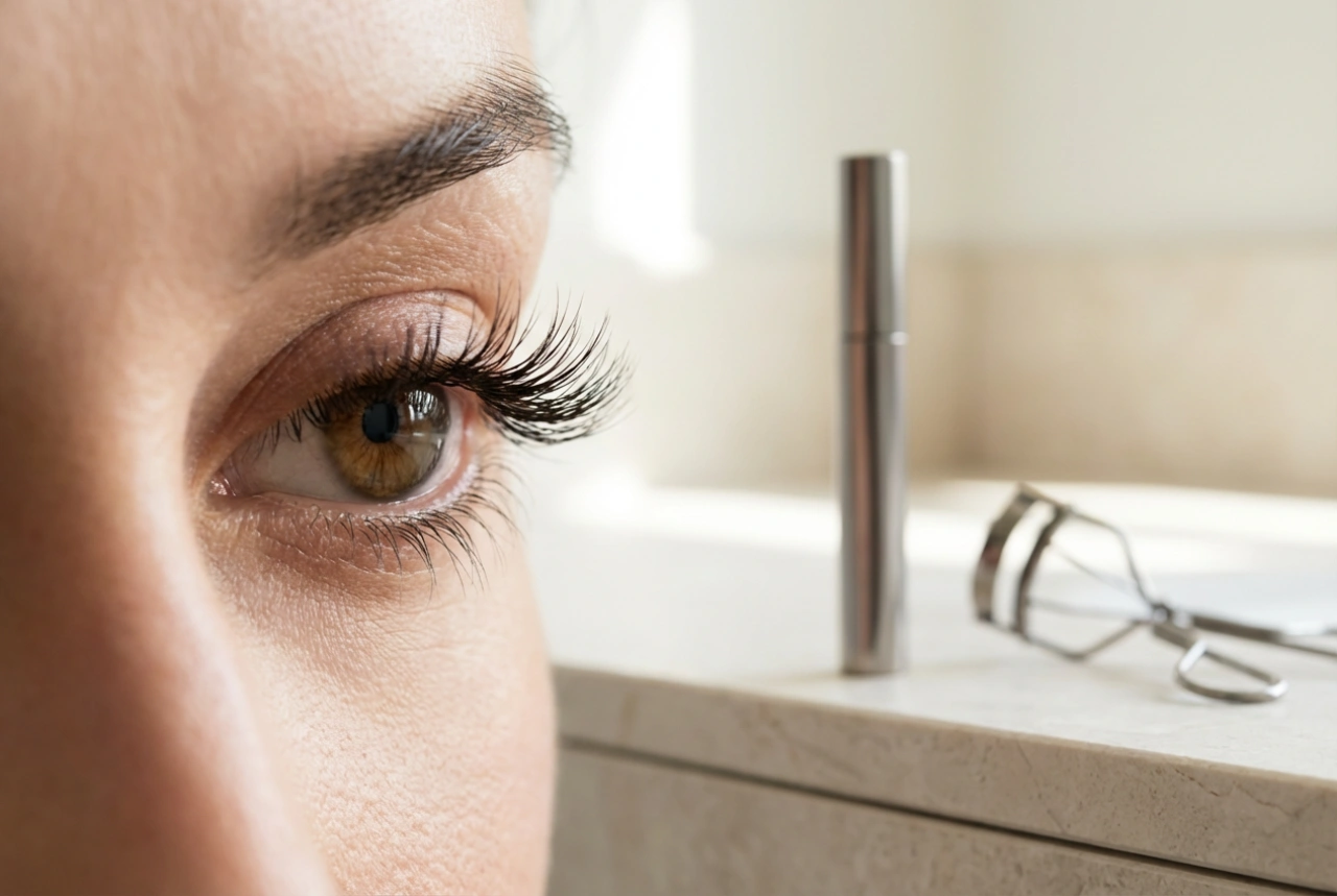 La sequenza dei passaggi: mascara allungante e incurvante