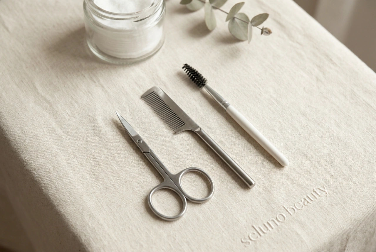 Tagliare le sopracciglia: forbicine, pettine e tecnica di precisione passo dopo passo