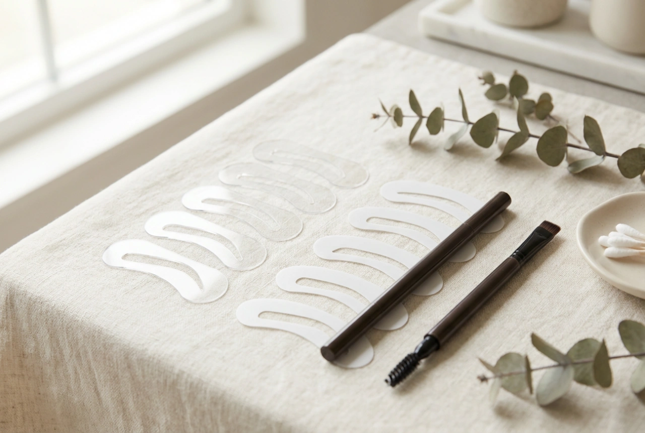 Stencil per sopracciglia: come scegliere la forma e disegnare correttamente l'arco