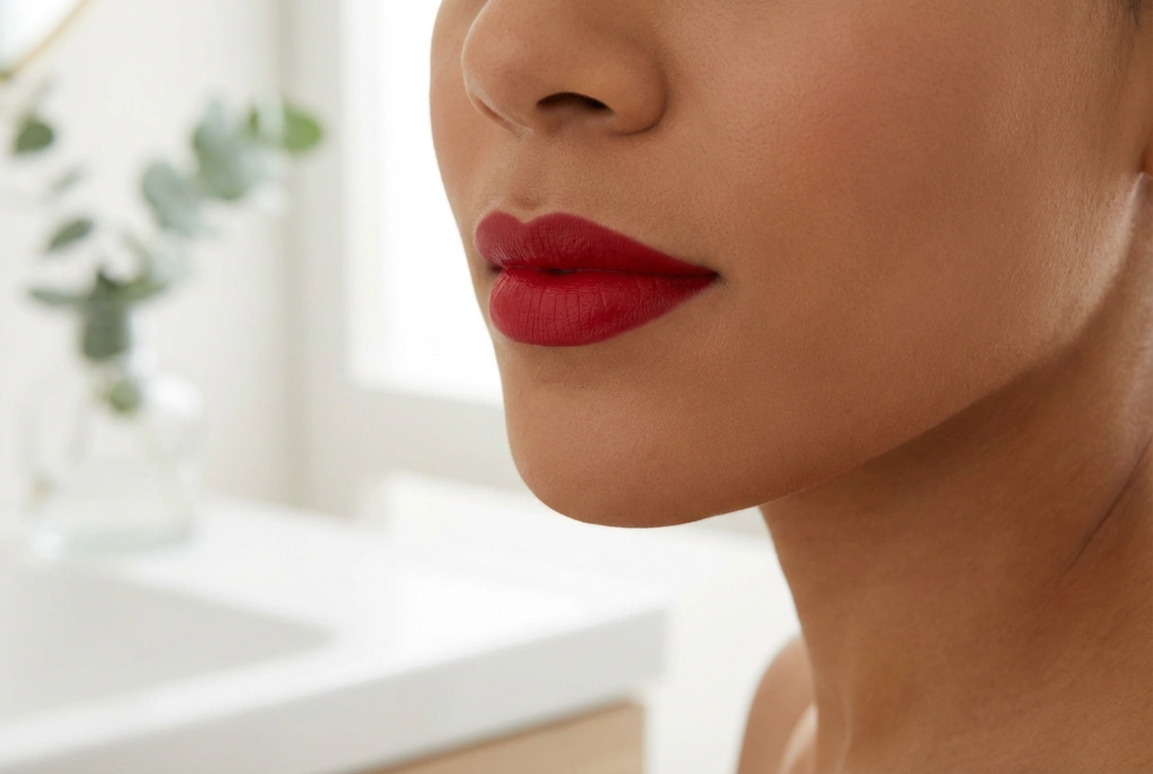 Rossetto rosso: scelta della tonalità, contorno e fissaggio